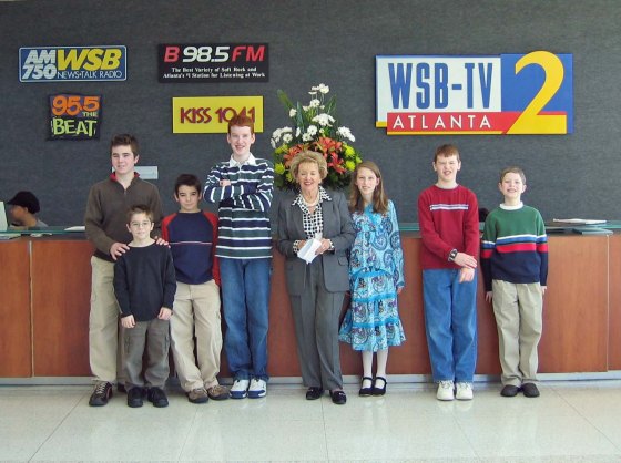 A field trip to Atlanta with some homeschool friends.  To Emma's left is Johnathan McCravy, and the other redhead is Derek McCravy, the sons of my good friend Sandi McCravy (Sandra Brooks McCravy)
