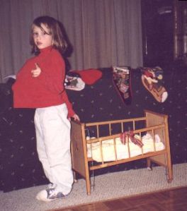 A pregnant little Emma, getting ready to deliver her baby.  Emma Roey, Emma Katherine Roey, Emma Kate Roey