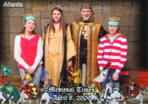 Emma and Kayla Benifield Weaver at Medieval Times, Atlanta 2009, Emma Kate Roey, Emma Katherine Roey, Emma Roey