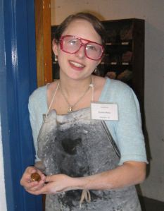 For about 7 years, Emma, her aunt, and I went to the William Holland School in Young Harris Ga. every summer for a week.  In 2010, Emma spent a week learning how to cut Cabachons.